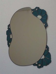 Зеркало фигурное с витражными элементами